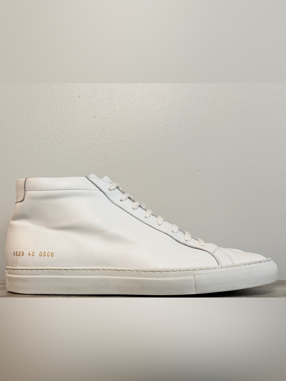 COMMON PROJECTS ORIGINAL ACHILLES MID WHITE 7 EU 40 MINIMALIST $550 ITALY